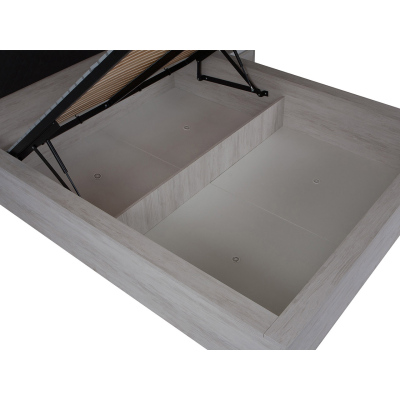 Ložnicová sestava s postelí 160x200 PEORIA 1 - dub monastery / lesklá černá