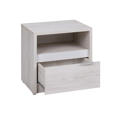 Ložnicová sestava s postelí 160x200 PEORIA 1 - dub monastery / lesklá černá