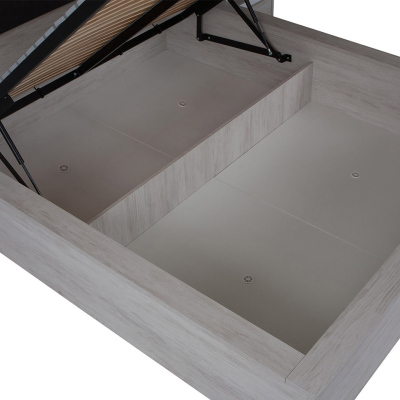 Ložnicová sestava s postelí 160x200 PEORIA 8 - dub monastery / lesklá černá