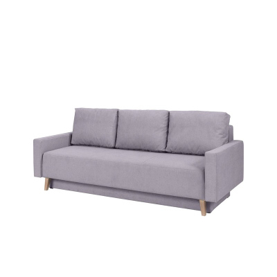 Rozkládací pohovka ALBANY - šedá / dub san remo světlý