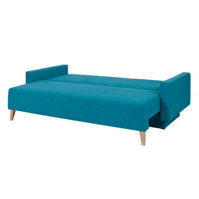 Rozkládací pohovka ALBANY - šedá / dub san remo světlý