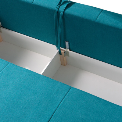 Rozkládací pohovka ALBANY - hnědá / dub san remo světlý