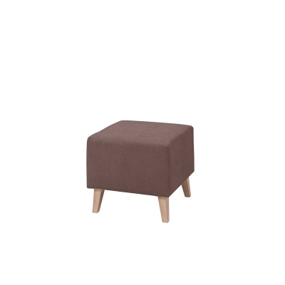 Taburet ALBANY - hnědý / dub san remo světlý