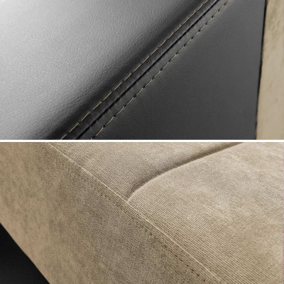 Sedací souprava SAGUARO - hnědá ekokůže / béžová, levý roh