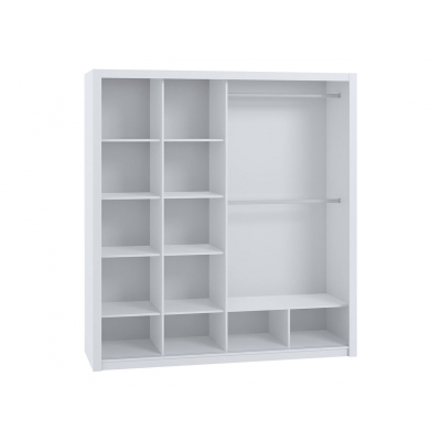 Šatní skříň 220 cm se zrcadlem CORTLAND 5 - dub monastery