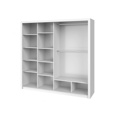 Šatní skříň 220 cm se zrcadlem CORTLAND 5 - dub monastery