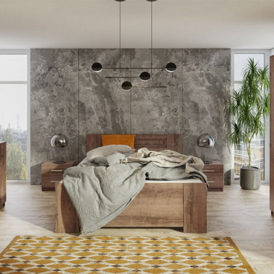 Nábytek do ložnice s postelí 160x200 CORTLAND 8 - dub monastery