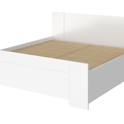 Ložnicová sestava s postelí 160x200 CORTLAND 7 - bílá / černá ekokůže