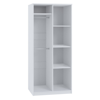 Ložnicová sestava s postelí 160x200 CORTLAND 7 - bílá / černá ekokůže