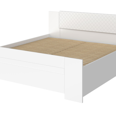 Ložnicová sestava s postelí 160x200 CORTLAND 6 - bílá / bílá ekokůže
