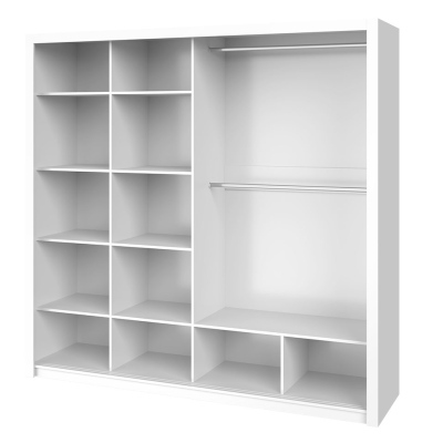 Ložnicová sestava s postelí 160x200 CORTLAND 5 - bílá / šedá ekokůže