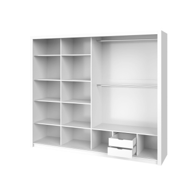 Ložnicová sestava s postelí 160x200 CORTLAND 3 - bílá / bílá ekokůže