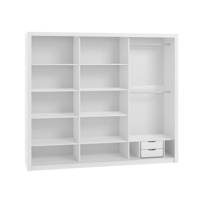 Ložnicová sestava s postelí 160x200 CORTLAND 3 - bílá / bílá ekokůže