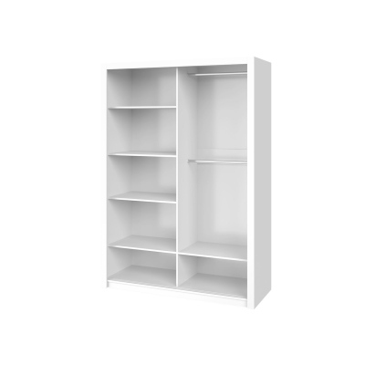 Ložnicová sestava s postelí 160x200 CORTLAND 2 - bílá / černá ekokůže