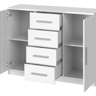 Ložnicová sestava s postelí 160x200 CORTLAND 1 - bílá / bílá ekokůže