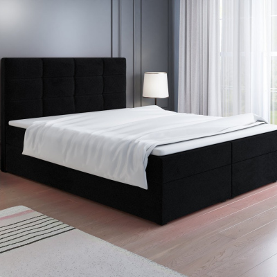 Čalouněná postel LILLIANA 1 - 140x200, černá