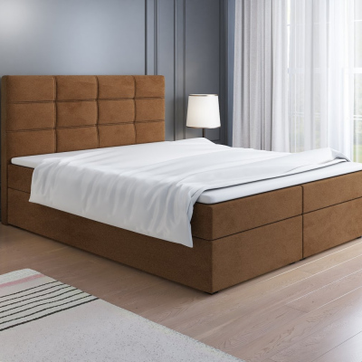 Čalouněná postel LILLIANA 1 - 180x200, hnědá