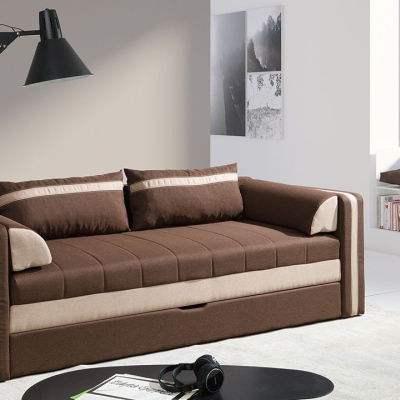 Rozkládací pohovka SPARKS 1 - hnědá / béžová