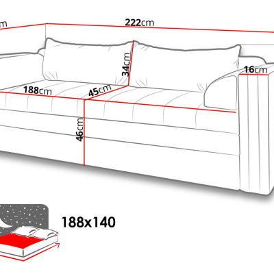 Rozkládací pohovka SPARKS 1 - hnědá / béžová