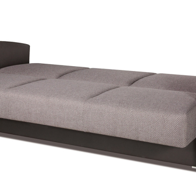 Rozkládací pohovka RENTON 1 - hnědá ekokůže / hnědá