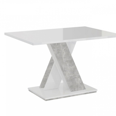 Konferenční stůl PEPAX MINI - bílá / kámen