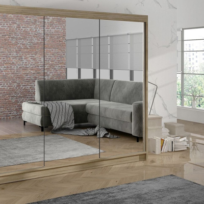 Šatní skříň DANIELLA 3 - šířka 200 cm, dub sonoma