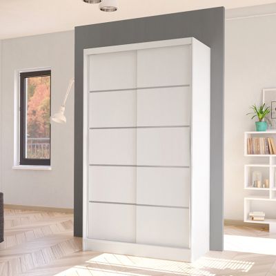 Elegantní šatní skříň ARINI 4 - šířka 100 cm, bílá
