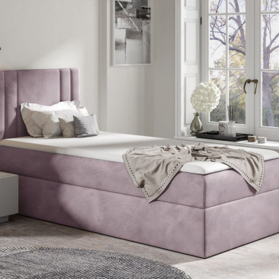 Boxspringová postel CELESTA MINI - 100x200, fialová 1 + topper ZDARMA
