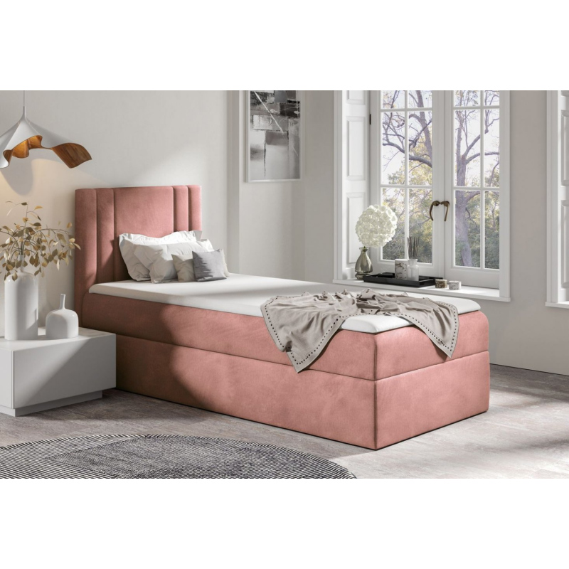 Boxspringová postel CELESTA MINI - 100x200, růžová 1 + topper ZDARMA