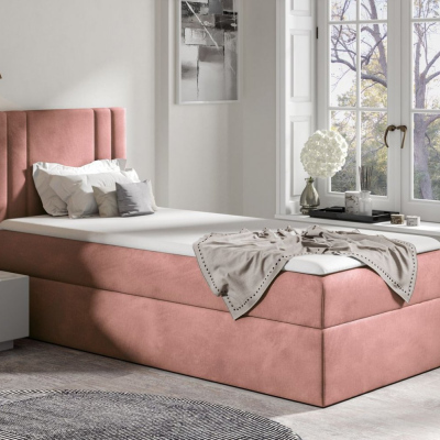 Boxspringová postel CELESTA MINI - 90x200, růžová 1 + topper ZDARMA