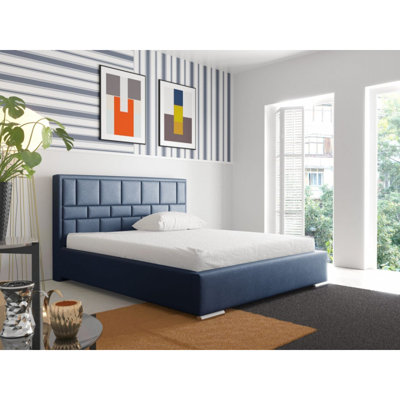 Manželská postel NERIA - 200x200, modrá