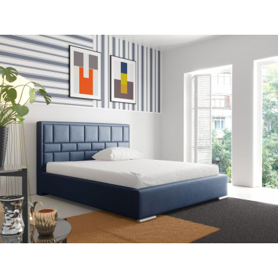 Manželská postel NERIA - 160x200, modrá