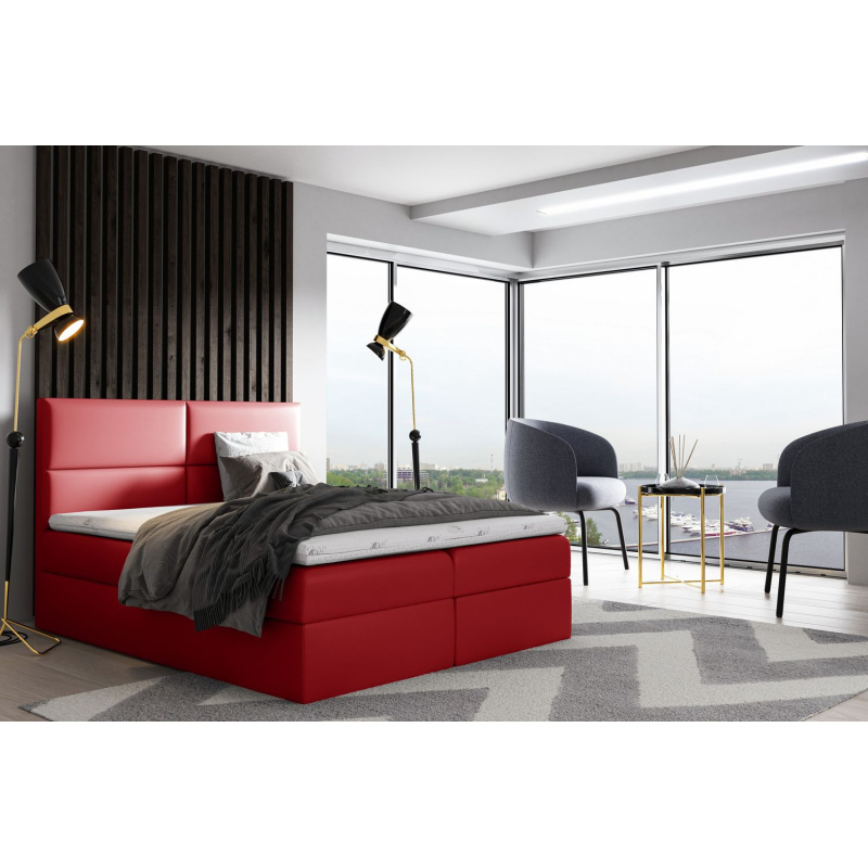 Postel SALSABEL - 180x200, červená + topper ZDARMA