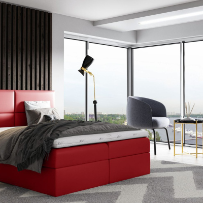 Postel SALSABEL - 160x200, červená + topper ZDARMA