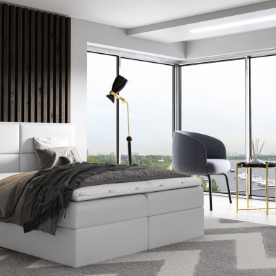 Postel SALSABEL - 140x200, bílá + topper ZDARMA