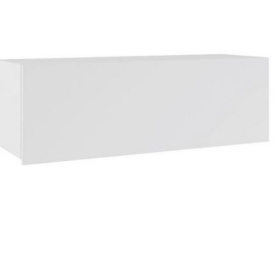 Závěsná police s dvířky CHEMUNG 4 - bílá / lesklá bílá