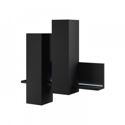 Závěsné skříňky s policí KIBOU - černý mat