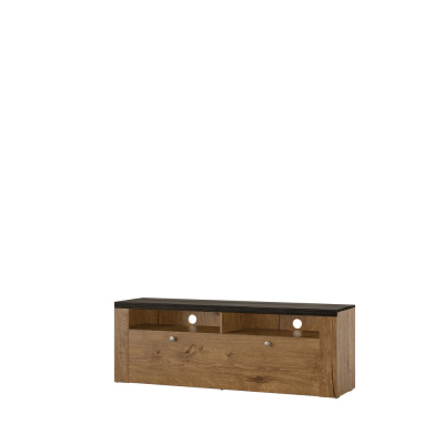 Televizní stolek s výklenky LEONOR - dub lefkas / touchwood
