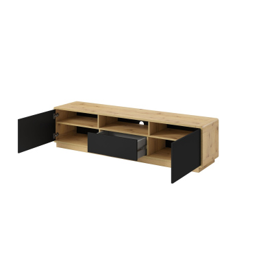 Televizní stolek NIKET 180 cm - Dub taurus / černý