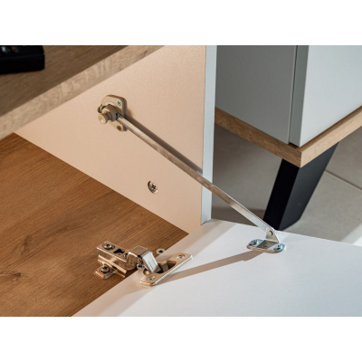 Stolek pod TV MAMBRA - dub riviera / perlově šedá