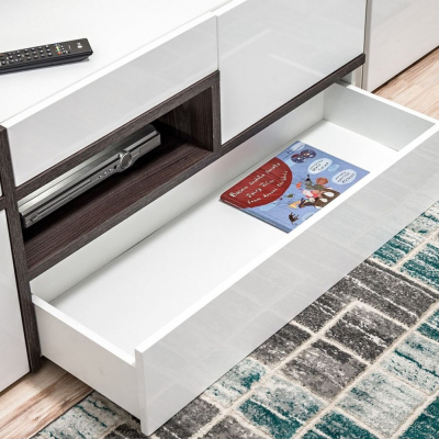 Televizní stolek CELINE - bílý