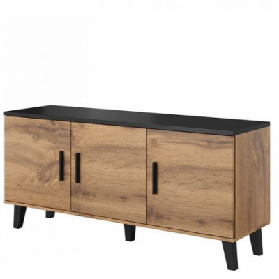 Televizní komoda COLINA - bílá / dub sonoma