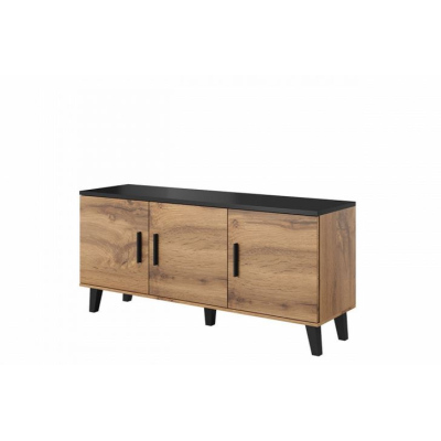 Televizní komoda COLINA - bílá / dub sonoma