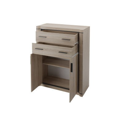 Kombinovaná komoda ARIKA - šířka 97 cm, dub lanýž