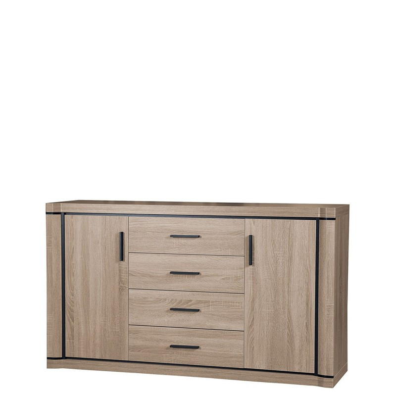 Kombinovaná komoda ARIKA - šířka 157 cm, dub sonoma