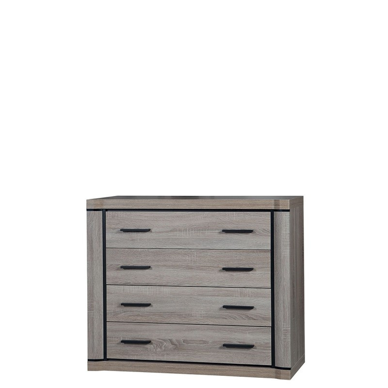 Šuplíková komoda ARIKA - šířka 107 cm, dub lanýž