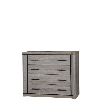 Šuplíková komoda ARIKA - šířka 107 cm, dub lanýž