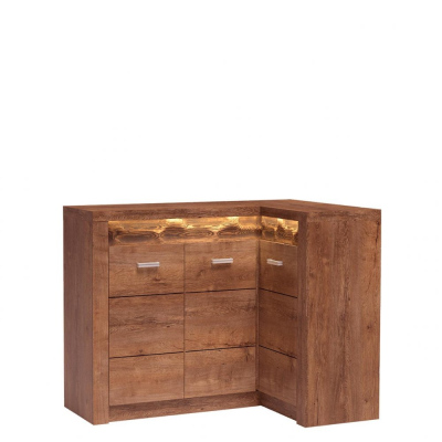 Rohová komoda CHALAPATA - jasan světlý, pravý roh