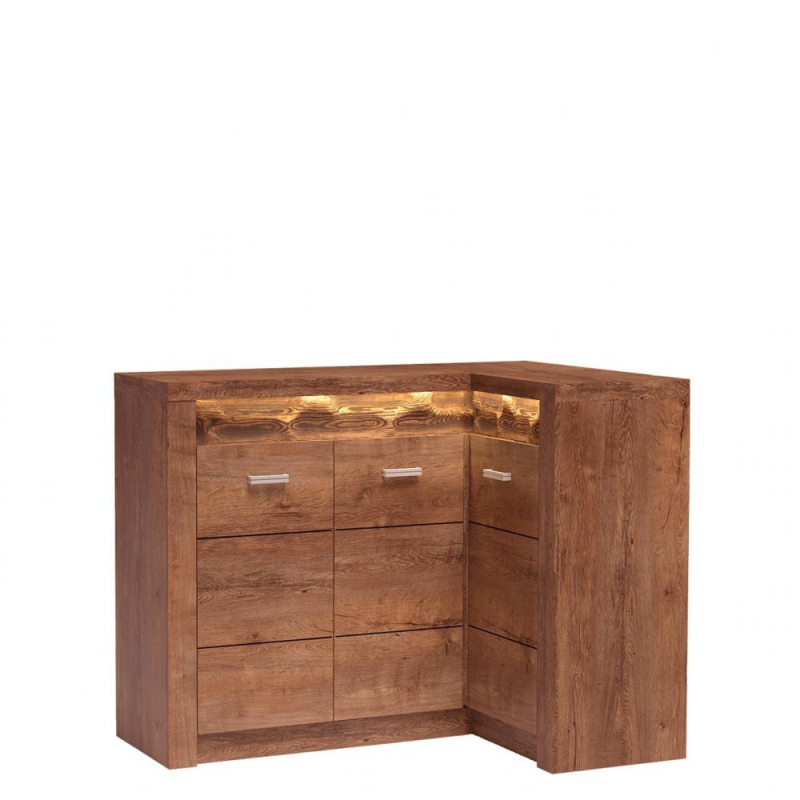 Rohová komoda CHALAPATA - jasan světlý, pravý roh