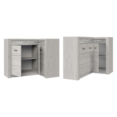 Rohová komoda CHALAPATA - jasan světlý, pravý roh